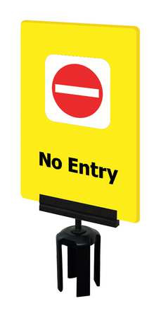 TENSABARRIER S14-P-35-7X11-V-HDSB-1701-33 D0082 ACRYLIC SIGN YELLOW NO ENTRY