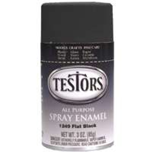 TESTOR CORPORATION 1249T CRAFT SPRAY PAINT, BLACK FLAT, 3-OZ.