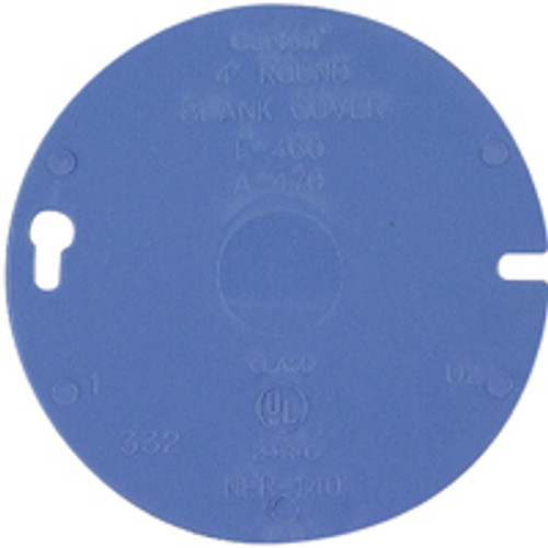 THOMAS & BETTS E460R-CAR 4IN ROUND BLANK COVER         