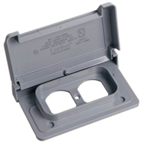 THOMAS & BETTS E98DHGN-CAR 1G DUPLEX RECEPTACLE COVER    