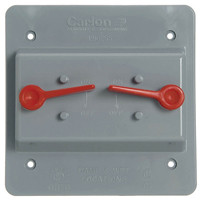 THOMAS & BETTS E9G2SSNR GREY DOUBLE TOGGLE SWITH