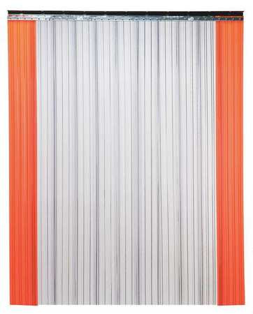 TMI 999-00030 STRIP DOOR 8 X 5 FT CLEAR/ORANGE PVC