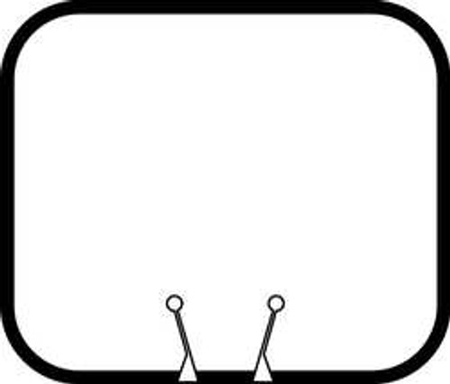 TAPCO 535-00097 TRAFFIC CONE SIGN WHITE BLANK TAPCO 535-00097 TRAFFIC CONE SIGN WHITE BLANK