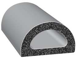 TRIM LOK INC X110BT-25 RUBBER SEAL D-SECTION 0.47 IN W 25 FT