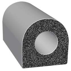 TRIM LOK INC X1458HT-25 RUBBER SEAL D-SECTION 0.75 IN W 25 FT