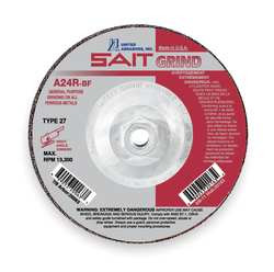UNITED ABRASIVES-SAIT 20173 DEPRESSED CENTER WHL T27 5X1/4X5/8-11 AO
