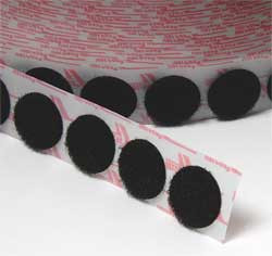 VELCRO 196334 RECLOSABLE LP DIA 3/8 BLACK PK1800