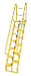VESTIL ATS-8-56 ALTERNATING TREAD STAIRS,WALKTHRU,8 FT.H
