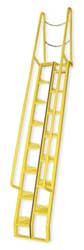VESTIL ATS-9-56 ALTERNATING TREAD STAIRS,WALKTHRU,9 FT.H