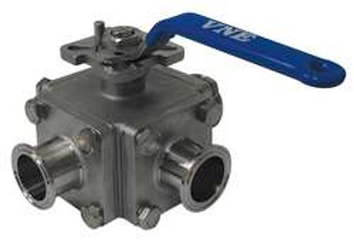 VNE EG93CCC-62.0 2" PIPE, FULL PORT, STAINLESS STEEL SANI