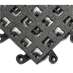 WEARWELL 561 MODULAR DRAINAGE TILES BLACK 18X18 IN.