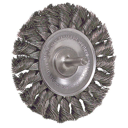 WEILER CORPORATION 17682 3-1/4" OD, 1/4" SHANK DIAM, KNOTTED STEE