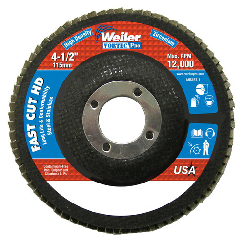 WEILER CORPORATION 31389 VORTEC DISC 4.5" 80GRIT7/8ARB
