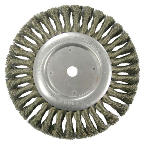 WEILER CORPORATION 36279 TWIST WIRE WHEEL BRUSH ARBOR 8 IN. WEILER CORPORATION 36279 TWIST WIRE WHEEL BRUSH ARBOR 8 IN.