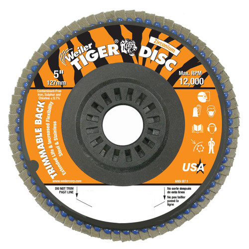 WEILER CORPORATION 50011 5" X 7/8 TYPE 29 STYLE GRINDING WHEEL 60