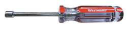 WESTWARD 10J243 NUT DRIVER HEX 6MM RED STEEL
