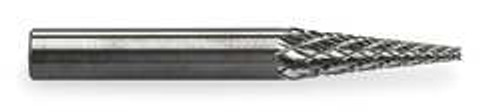 WIDIA METAL REMOVAL M41491 CARBIDE BUR POINTED CONE 1/4 DBL CUT