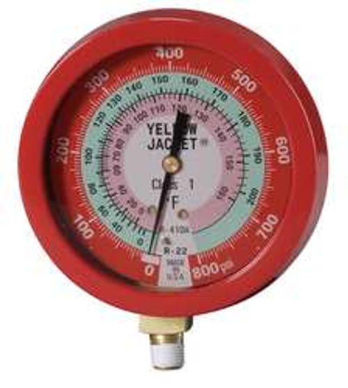 YELLOW JACKET 49515 GAUGE 3 1/8IN HIGH SIDE LIQUID FILLED