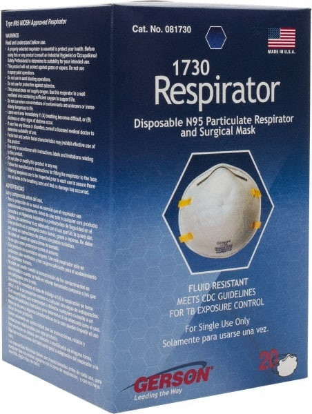 GERSON COMPANY 081730 RESPIRATORS DISPOSABLE