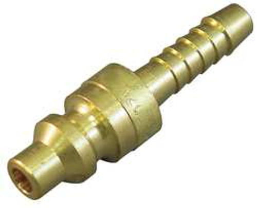 HANSEN 08A COUPLER PLUG HOSE BARB 1/4 BRASS