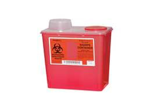 CAVICIDE 0SCM019285 SHARPS CONTAINER 2 GAL. CHIMNEY TOP PK 5