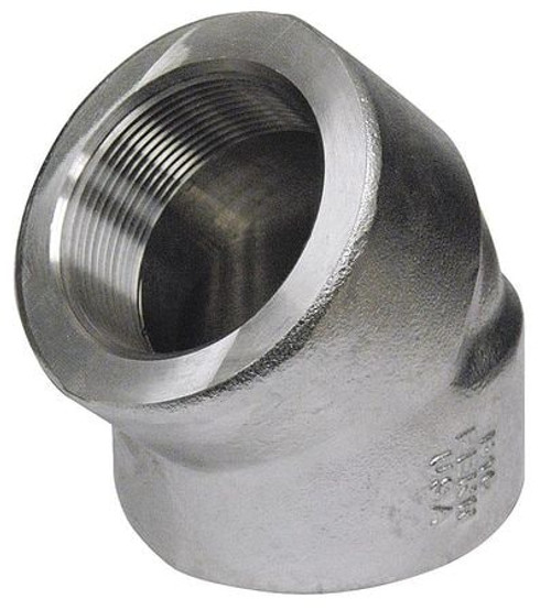 PENN MACHINE WORKS 1000300312 ELBOW 45 DEG STAINLESS STEEL FNPT 1/2IN.