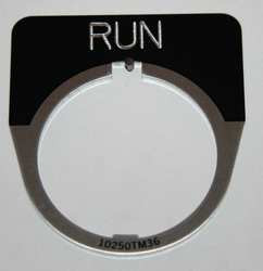 EATON 10250TM31 LEGEND PLATE HALF ROUND RUN BLACK