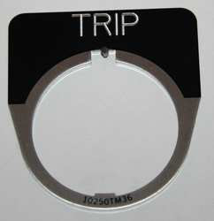 EATON 10250TM84 LEGEND PLATE,HALF ROUND,TRIP,BLACK