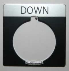 EATON 10250TS74 LEGEND PLATE SQUARE DOWN BLACK