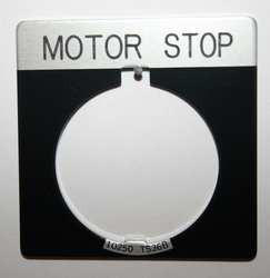 EATON 10250TS82 LEGEND PLATE SQUARE MOTOR STOP BLACK