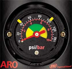 ARO 104500 PRESSURE GAUGE 0 TO 160 PSI 2IN 1/8IN