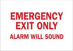 BRADY SPC ABSORBENTS 122757 EMERGENCY EXIT SIGN,10"X14",FIBERGLASS