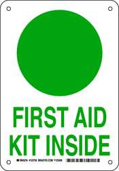 BRADY SPC ABSORBENTS 123750 B401 10X7 GRN/WHT FIRSTAID KIT INSIDE
