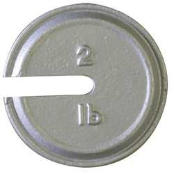 RICE LAKE WEIGHING SYSTEMS 12848 WEIGHT,SLOTTED,2 LB.,CAST IRON,CLASS 7