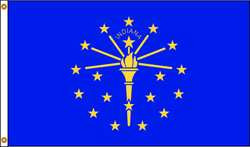 NYLGLO 141670 D3771 INDIANA FLAG 4X6 FT NYLON