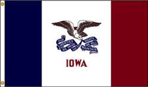 NYLGLO 141780 D3772 IOWA FLAG 5X8 FT NYLON