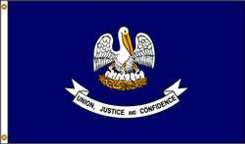 NYLGLO 142180 D3772 LOUISIANA FLAG 5X8 FT NYLON