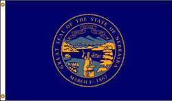 NYLGLO 143270 D3771 NEBRASKA FLAG 4X6 FT NYLON