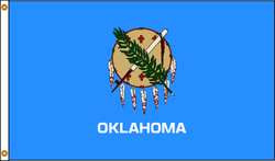 NYLGLO 144380 D3772 OKLAHOMA FLAG 5X8 FT NYLON