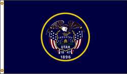 NYLGLO 145380 D3772 UTAH FLAG 5X8 FT NYLON