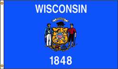 NYLGLO 145970 D3771 WISCONSIN FLAG 4X6 FT NYLON
