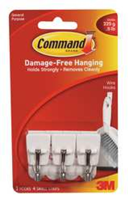 COMMAND 17067 HOOK MOLDED PLASTIC 7/8 IN PK 3
