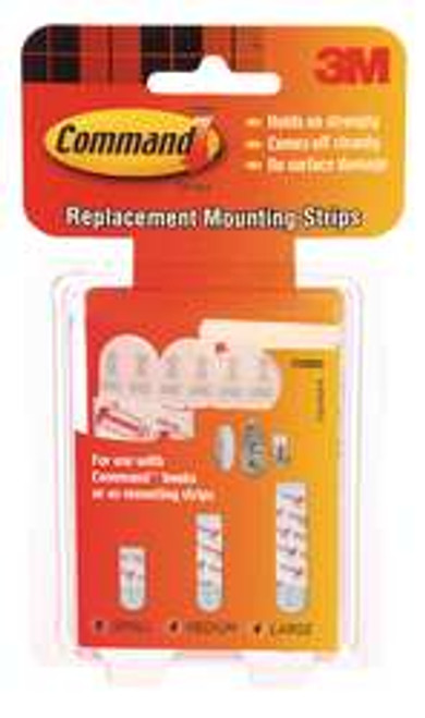 COMMAND 17200CL ASSORTED REPLACEMENT STRIP FOAM PK16