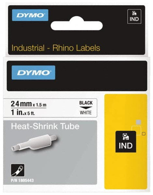 DYMO 1805443 RHINO 1 WHITE HST,THERMAL TRANSFER,24MM