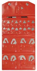 MITUTOYO 186-901 25 PIECE, 1/64 TO 1/2 INCH RADIUS, STAIN