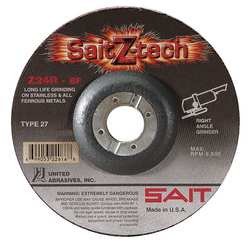 UNITED ABRASIVES-SAIT 22606 DEPRESSED CENTER WHEEL T27 9X1/4X7/8 ZA