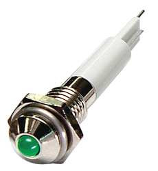 GRAINGER GLOBAL SOURCING 24M022 ROUND INDICATOR LIGHT GREEN 12VDC