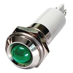 GRAINGER GLOBAL SOURCING 24M111 ROUND INDICATOR LIGHT GREEN 12VDC