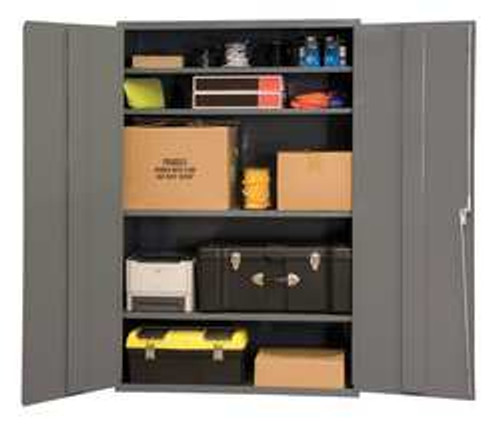 DURHAM MFG CO 2504-4S-95 4 SHELF LOCKING STORAGE CABINET
