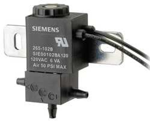 SIEMENS 265-1028 SOLENOID AIR VALVE 3-WAY 120VAC 1-20 PSI
